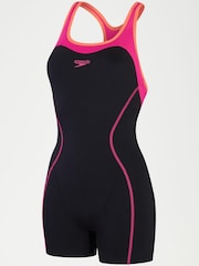 Speedo Black/Pink Womens Panel Legsuit - Image 7 of 7