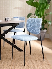 Scion Set of 2 Blue Niksen Dining Chairs - Image 1 of 6