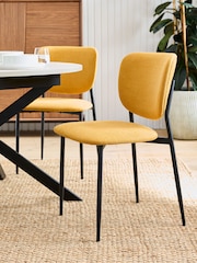 Scion Set of 2 Ochre Yellow Niksen Dining Chairs - Image 1 of 6