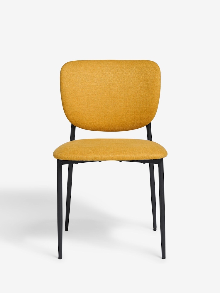 Scion Set of 2 Ochre Yellow Niksen Dining Chairs - Image 2 of 6