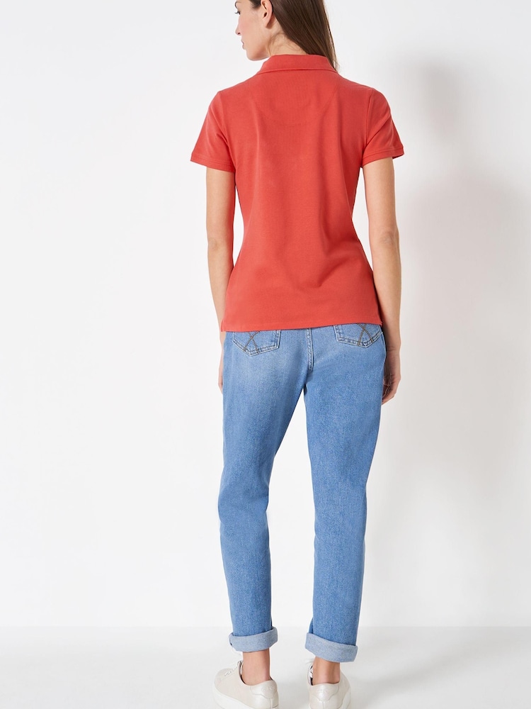 Crew Clothing Company Blue Cotton Polo Shirt - Image 2 of 5