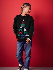 Black Gaming Tree Knitted Christmas Jumper (3-16yrs) - Image 3 of 7