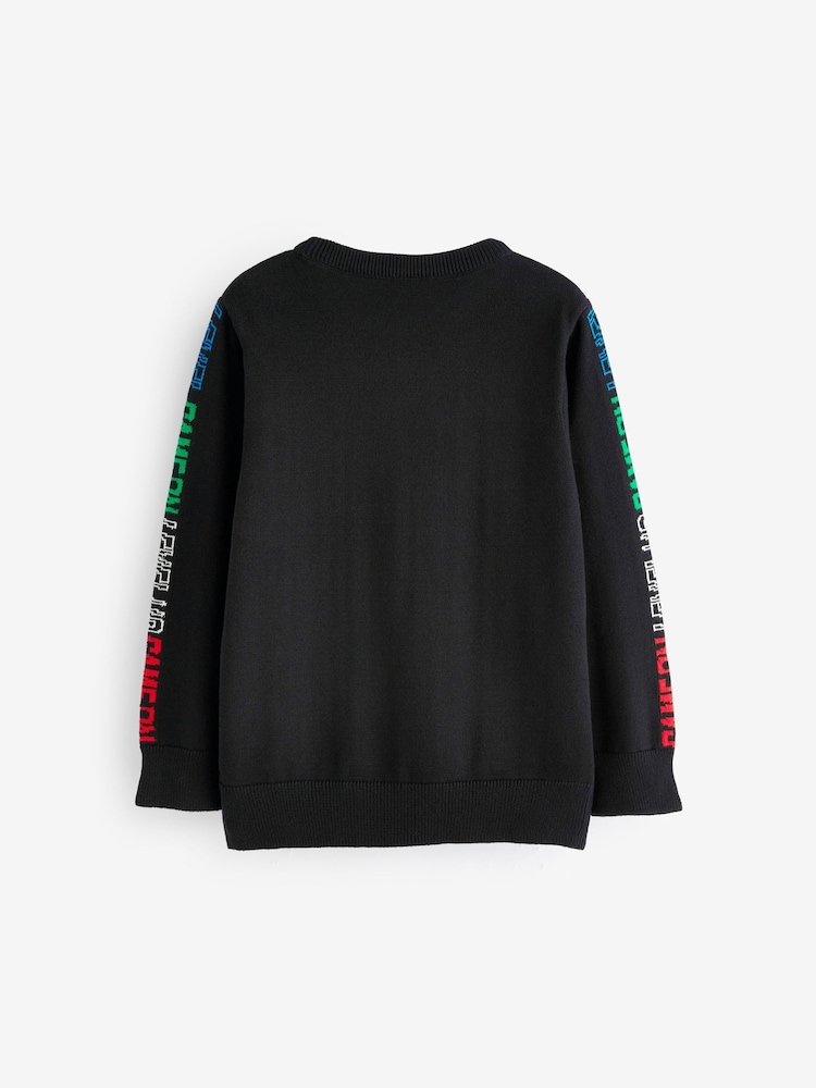 Black Gaming Tree Knitted Christmas Jumper (3-16yrs) - Image 7 of 7