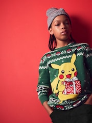 Green Knitted Christmas Jumper (4-16yrs) - Image 1 of 8