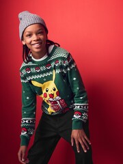 Green Knitted Christmas Jumper (4-16yrs) - Image 3 of 8