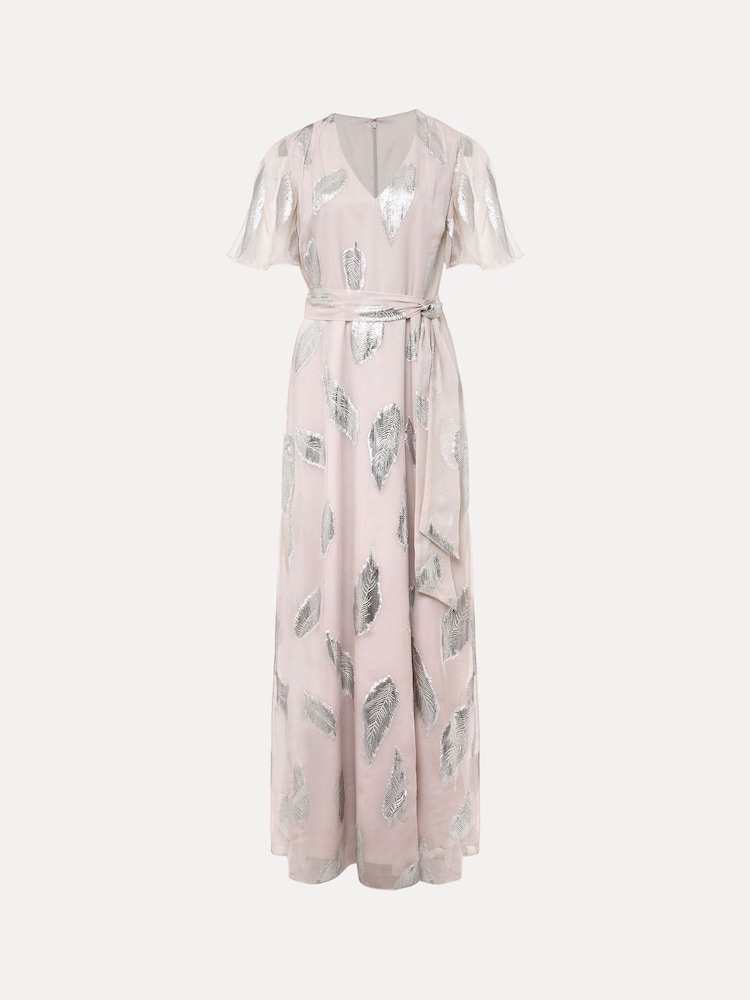 Phase Eight Purple Larah Feather Jacquard Maxi Dress - Image 6 of 6 Phase Eight Purple Larah Feather Jacquard Maxi Dress - Image 6 of 6