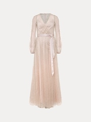 Phase Eight Pink Ashley Hotfix Sheer Maxi Dress - Image 6 of 6