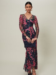 Phase Eight Blue Trisha Embroidered Maxi Dress - Image 1 of 7