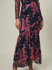 Phase Eight Blue Trisha Embroidered Maxi Dress - Image 5 of 7