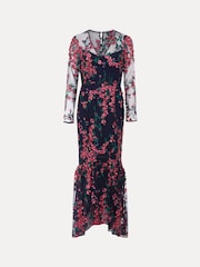 Phase Eight Blue Trisha Embroidered Maxi Dress - Image 7 of 7