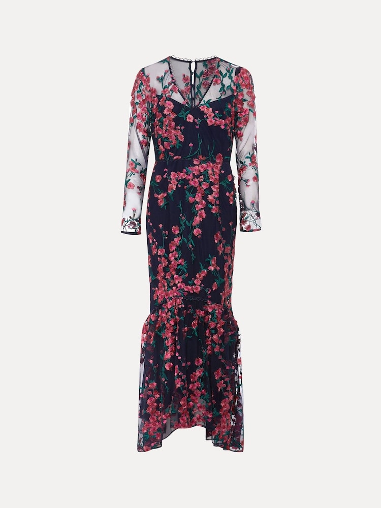 Phase Eight Blue Trisha Embroidered Maxi Dress - Image 7 of 7