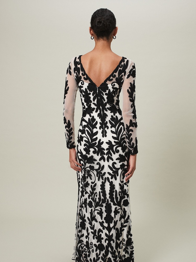 Phase Eight Black Tapework Ria Dress - Image 2 of 6