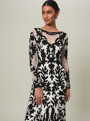 Phase Eight Black Tapework Ria Dress - Image 3 of 6