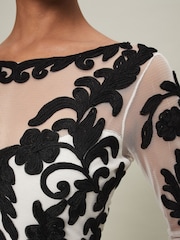 Phase Eight Black Tapework Ria Dress - Image 5 of 6