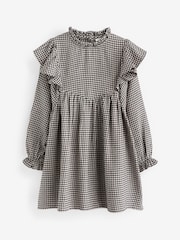 Black/White Ruffle Check Dress (3-16yrs) - Image 1 of 2