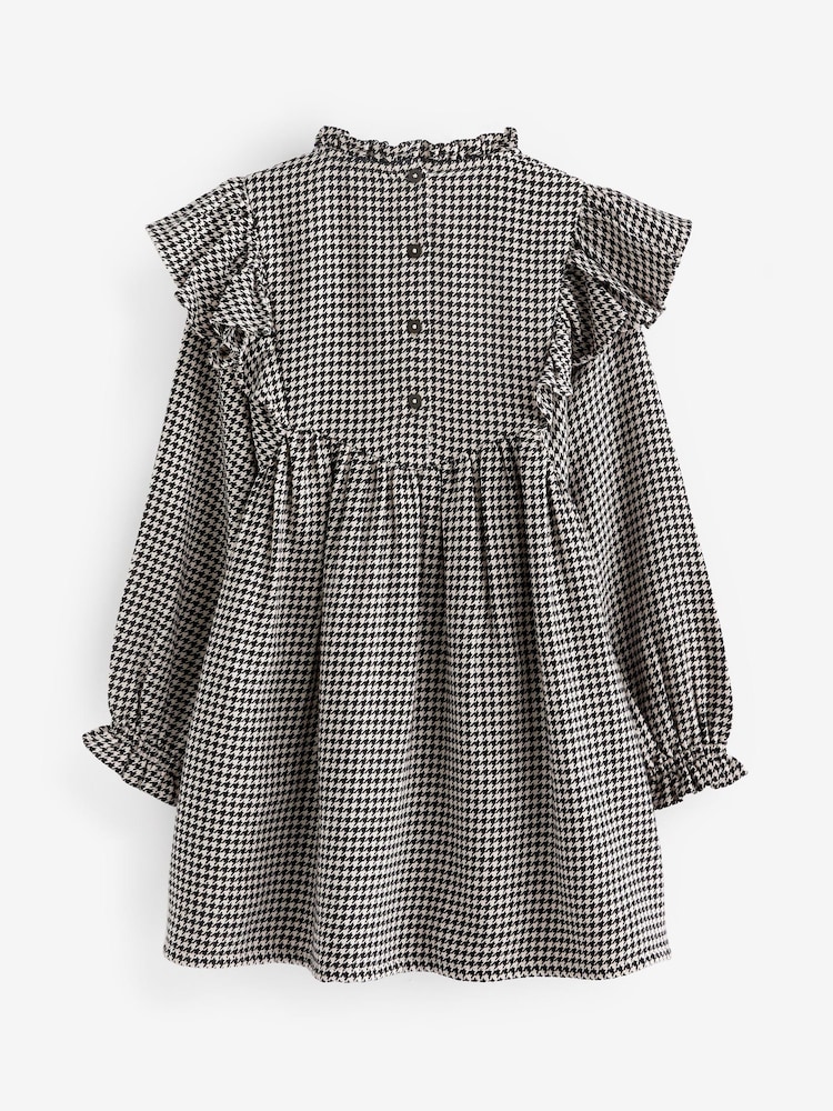 Black/White Ruffle Check Dress (3-16yrs) - Image 2 of 2