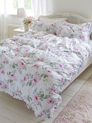 Shabby Chic by Rachel Ashwell® Royal Bouquet Pink Ruffle 200 Thread Count Duvet Cover and Pillowcase Set - Image 1 of 4