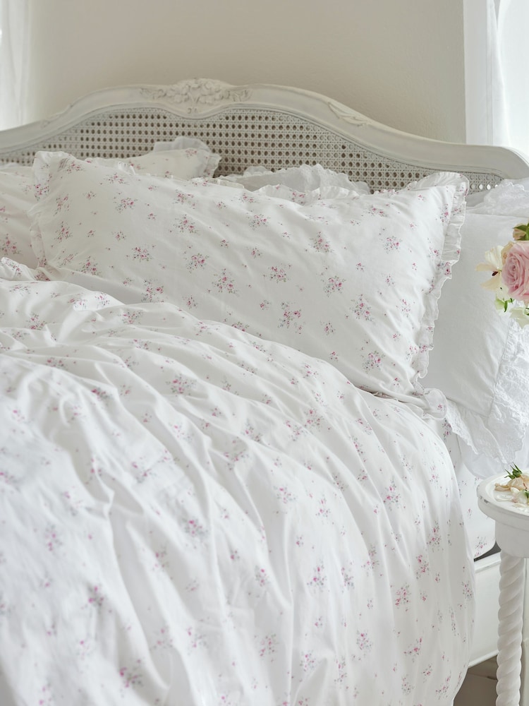Shabby Chic by Rachel Ashwell® Pink Rosabelle Petite Ruffle 200 Thread Count Duvet Cover and Pillowcase Set - Image 1 of 5