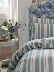 Shabby Chic by Rachel Ashwell® Watercolour Stripe Flat Piped Duvet Cover and Pillowcase Set - Image 2 of 4