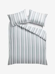 Shabby Chic by Rachel Ashwell® Watercolour Stripe Flat Piped Duvet Cover and Pillowcase Set - Image 4 of 4