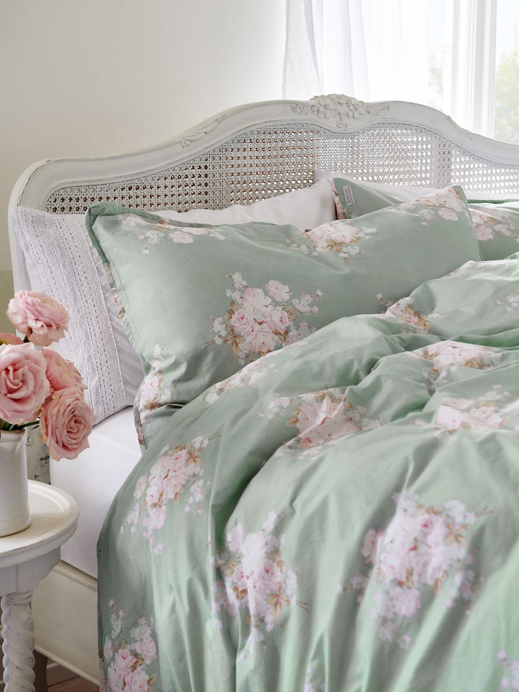 Shabby Chic by Rachel Ashwell® Bella Rose Flat Piped 200 Thread Count Duvet Cover and Pillowcase Set - Image 2 of 5