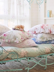 Shabby Chic by Rachel Ashwell® Garden Floral Blue Flat Piped Duvet Cover and Pillowcase Set - Image 6 of 6