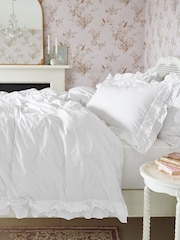 Shabby Chic by Rachel Ashwell® White Broderie Anglaise Ruffle Duvet Cover and Pillowcase Set - Image 1 of 4