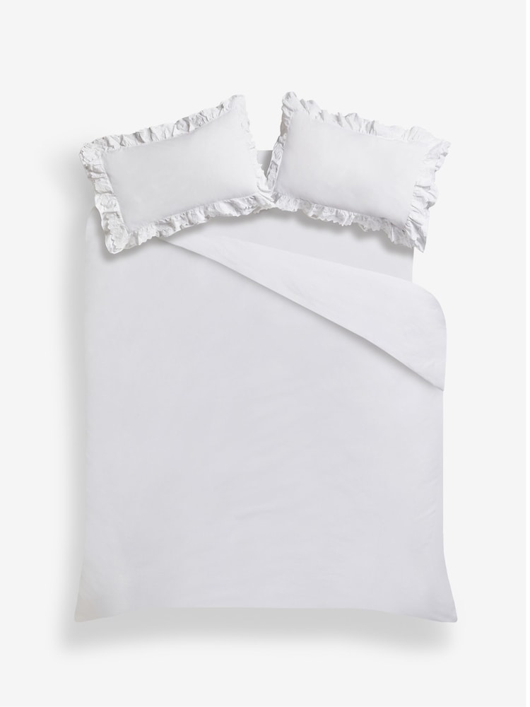 Shabby Chic by Rachel Ashwell® White Broderie Anglaise Ruffle Duvet Cover and Pillowcase Set - Image 4 of 4