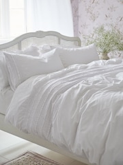 Shabby Chic by Rachel Ashwell® White Crochet 200 Thread Count Duvet Cover and Pillowcase Set - Image 1 of 4