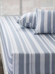 Shabby Chic by Rachel Ashwell® Stripe Watercolour Stripe Deep Fitted Sheet and Pillowcase Set - Image 1 of 2