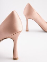 Nude Pink Forever Comfort® Bow Trim Curvy Heel Court Shoes - Image 9 of 11
