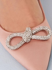 Nude Pink Forever Comfort® Bow Trim Curvy Heel Court Shoes - Image 4 of 11