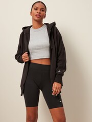 Black Next Active Sports Longline Zip Through Hoodie - Image 1 of 6