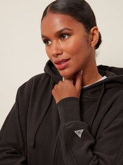 Black Next Active Sports Longline Zip Through Hoodie - Image 4 of 6