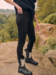 Black Elements Outdoor Fleece Lined Warm Handle Leggings - Image 3 of 8