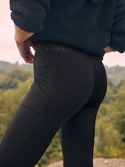 Black Elements Outdoor Fleece Lined Warm Handle Leggings - Image 6 of 8