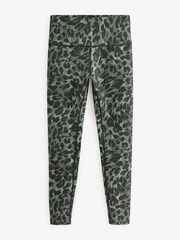 Khaki Green Animal Active High Rise Sports Sculpting Leggings - Image 6 of 7