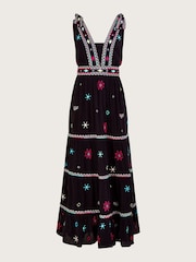 Monsoon Wide Strap Motif Embroidered Maxi Cami Dress - Image 5 of 5