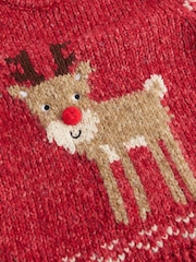 Red Reindeer Knitted Christmas Jumper (3mths-7yrs) - Image 7 of 7