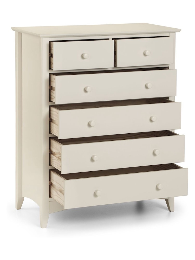 Julian Bowen Stone White Cameo 4 2 Drawer Chest - Image 3 of 3