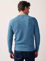 Blue Regular Knitted Textured Jumper - Image 3 of 8