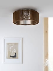 Natural Anders 2 Light Flush Ceiling Light - Image 2 of 7