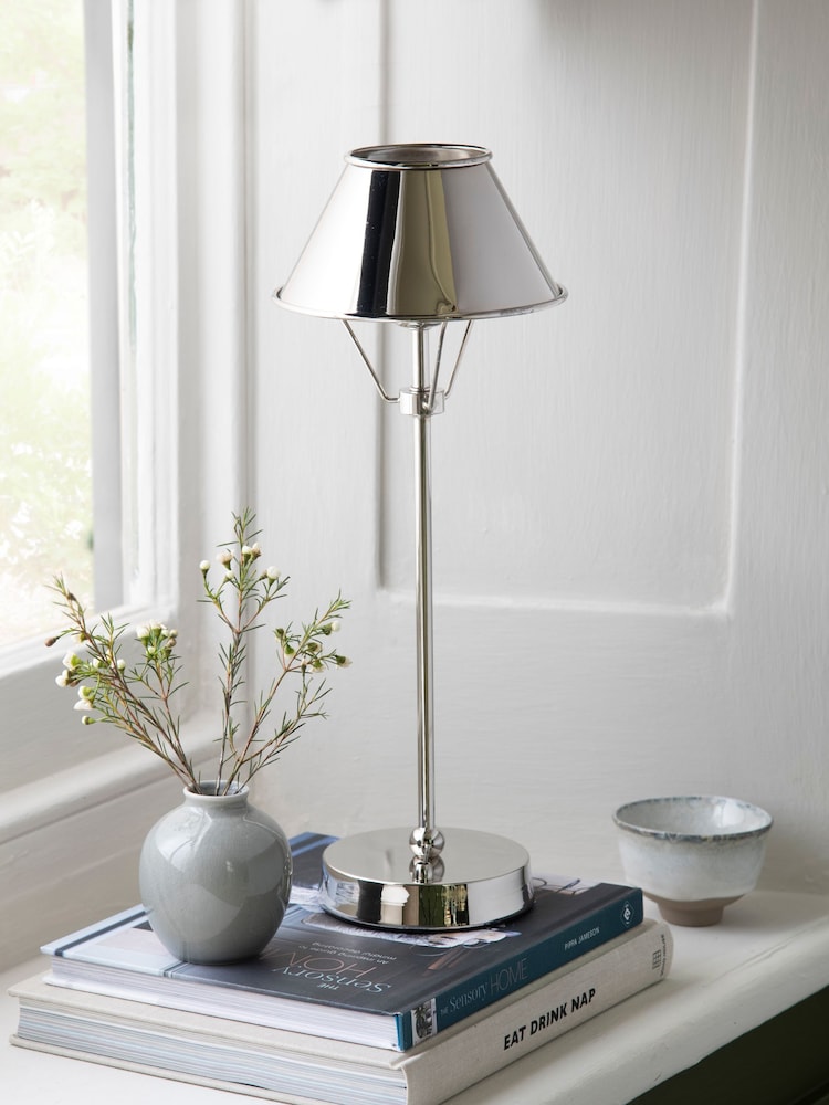 Chrome Hector Rechargeable Large Wireless Table Lamp - Image 2 of 6