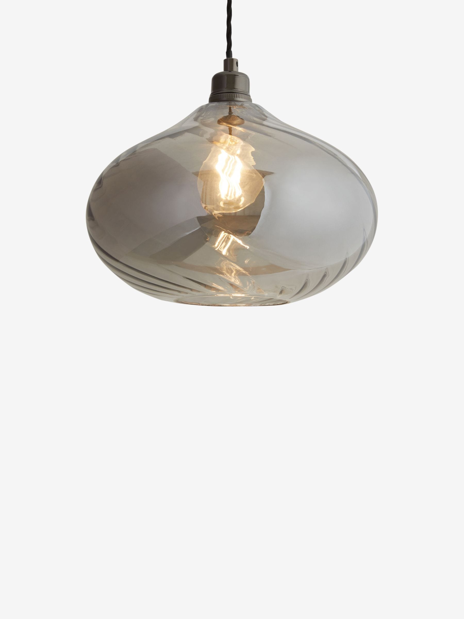 Smoked glass pendant light next clearance