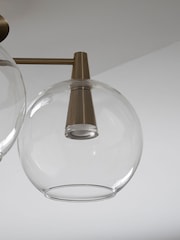 Brass Elara 4 Light Flush Fitting Ceiling Light - Image 4 of 7