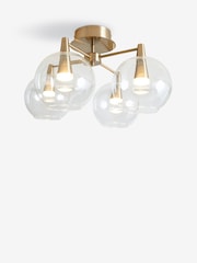 Brass Elara 4 Light Flush Fitting Ceiling Light - Image 6 of 7