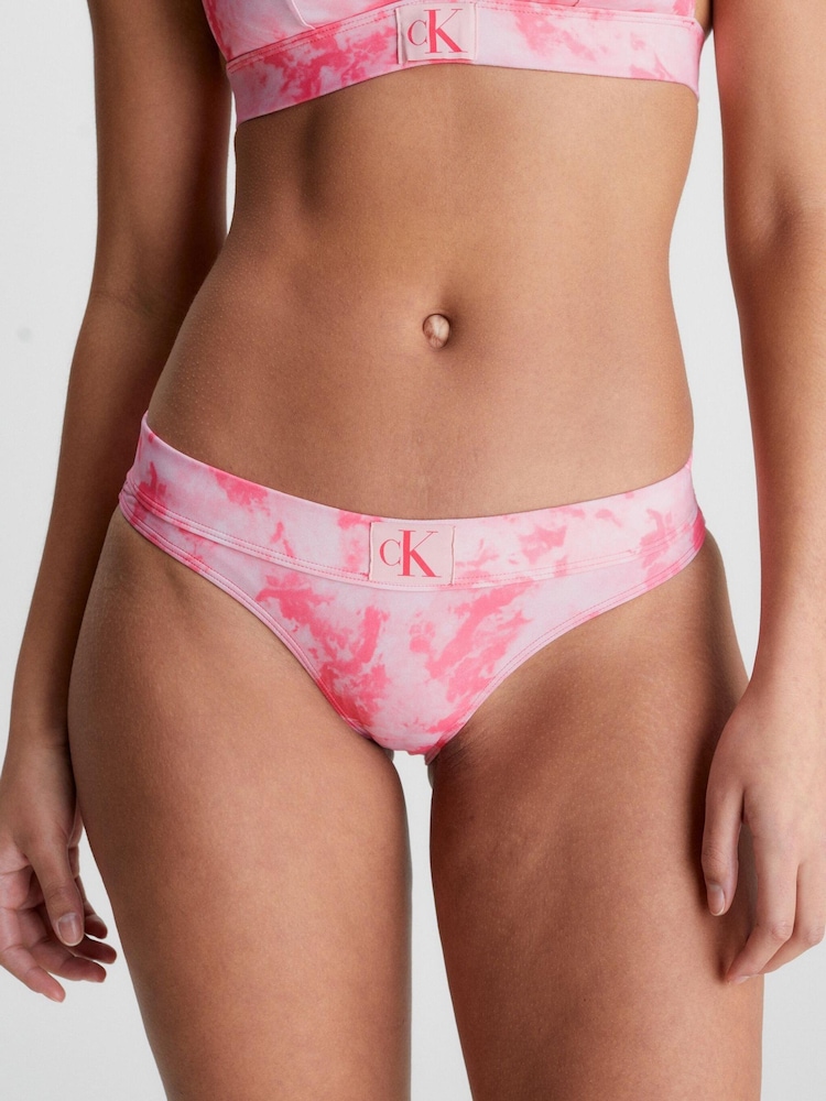 Calvin Klein Pink Authentic Printed Bikini Bottoms - Image 1 of 4