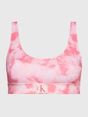 Calvin Klein Pink Authentic Printed Bralette Bikini Top - Image 4 of 4