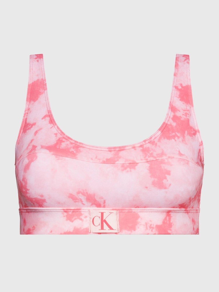 Calvin Klein Pink Authentic Printed Bralette Bikini Top - Image 4 of 4