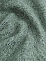 Sage Green Regular Cotton Premium Zip Neck Jumper - Image 7 of 7